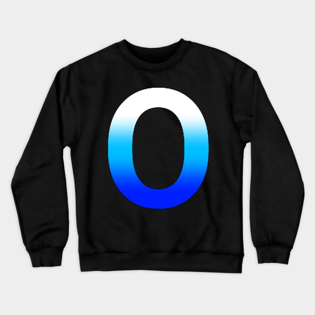 Blue Letter O Crewneck Sweatshirt by JennaBunnies